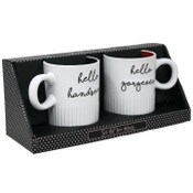 Wholesale - 2pk 20oz HELLO HANDSOME GORGEOUS MUG SET C/P 12, UPC: 840104966457